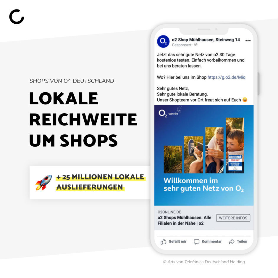 Case O2 lokale Reichweite
