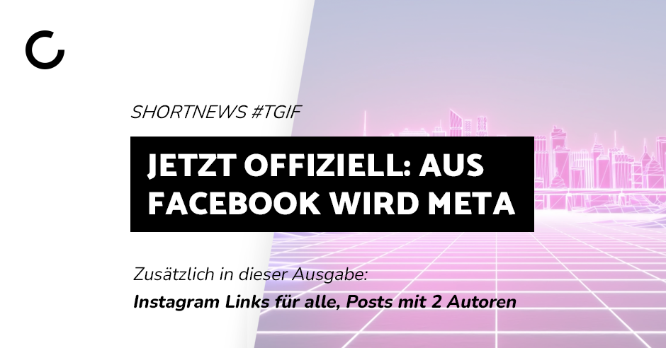 Blogbeitrag Facebook wird Meta