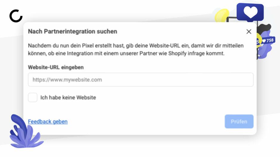 Hier müsst ihr die URL eurer Website einfügen.