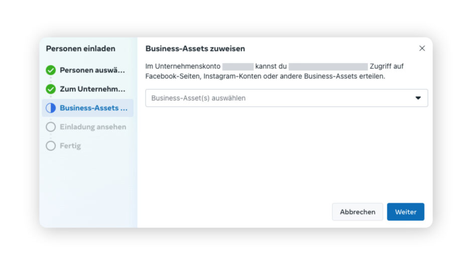 Business-Assets zuweisen