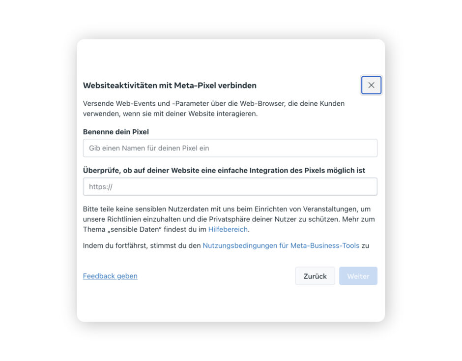 Einbindung des Meta Pixel