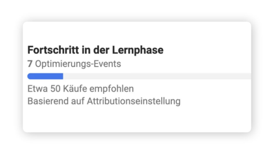 facebook lernphase fortschritt