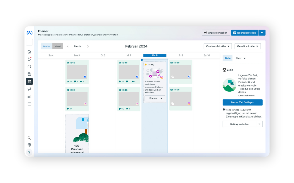 Meta Business Suite Planer