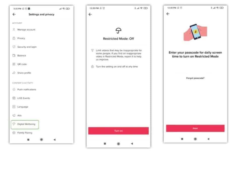 TikTok Restricted Mode anschalten