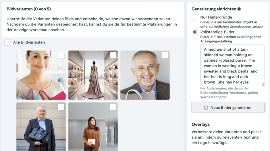 Meta KI Features - KI Anzeige Ergebnisse