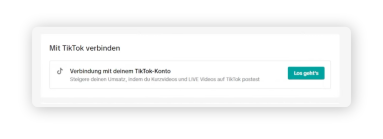 TikTok Shop einrichten Konto verknüpfen